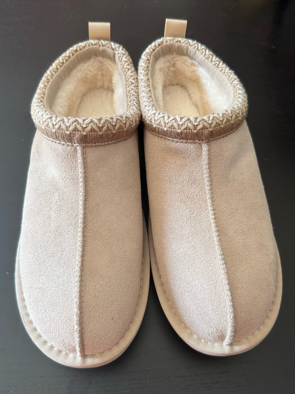 Dream Pairs Women's Taupe Genuine Suede Cozy Indoor/Outdoor Slippers
